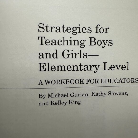 Strategies For Teaching Boys & Girls Elementary Level Book By Michael Gurian - Picture 4 of 6